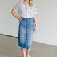 Oversized Button Up Striped Blouse - FINAL SALE Tops