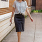 Oversized Button Up Striped Blouse - FINAL SALE Tops