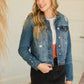 Oversized  Distressed Denim Jacket - FINAL SALE Tops