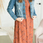 Oversized  Distressed Denim Jacket - FINAL SALE Tops