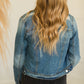 Oversized  Distressed Denim Jacket - FINAL SALE Tops
