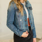 Oversized  Distressed Denim Jacket - FINAL SALE Tops