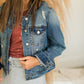Oversized  Distressed Denim Jacket - FINAL SALE Tops