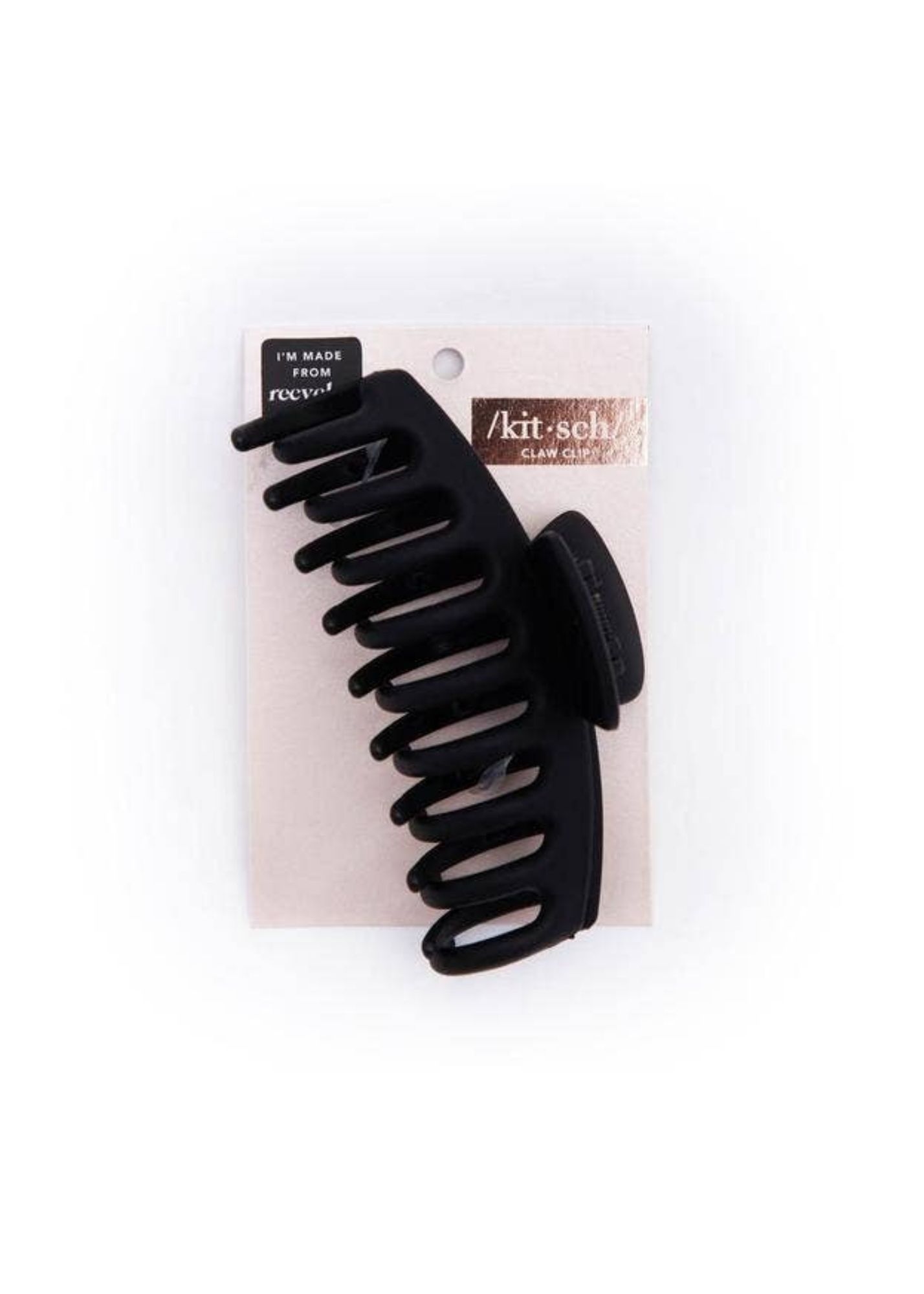 Oversized Matte Black Claw Clip Kitsch