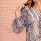 Paisley Lace Trim Button V-Neck Tiered Maxi Dress Dresses Dress Forum