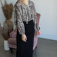 Paisley Print Surplice Puff Sleeve Top Tops Hayden