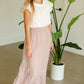 Pale Rose Swiss Dot Maxi Skirt - FINAL SALE Skirts