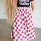 Paper-Bag Waist Gingham A-Line Pocket Midi Skirt Skirts Pologram