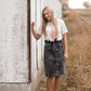 Paperbag Belted Acid Wash Denim Midi Skirt Skirts Tea N Rose