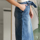 Paperbag Denim Midi Skirt Skirts Hayden