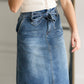 Paperbag Denim Midi Skirt Skirts Hayden