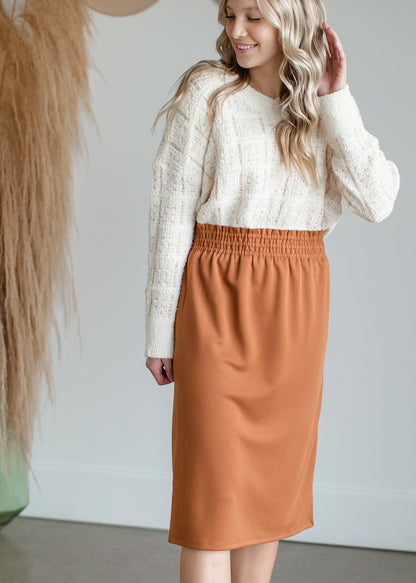 Parker Smocked Waist Midi Skirt - FINAL SALE Skirt Inherit - SOP