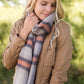 Pastel Plaid Orange Scarf