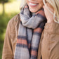 Pastel Plaid Orange Scarf