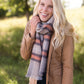 Pastel Plaid Orange Scarf