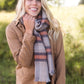 Pastel Plaid Orange Scarf