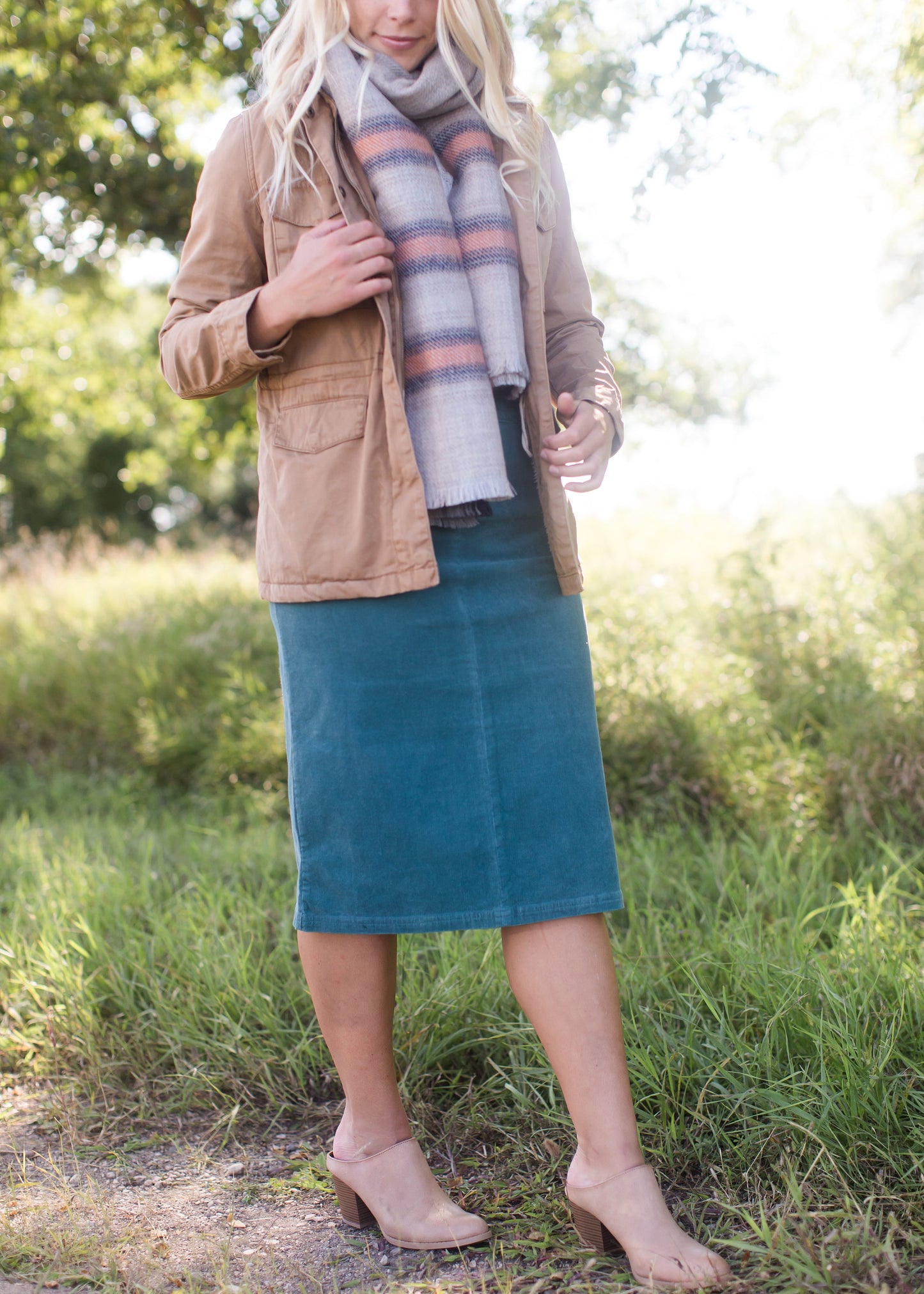 Pastel Plaid Orange Scarf - FINAL SALE Accessories