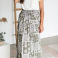 Patchwork Print Maxi Skirt Skirts