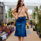 Peach Gingham Blouse - FINAL SALE Shirt