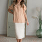 Peach Gingham Blouse Shirt Hayden