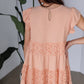 Peach Ruffle Sleeve Tiered Midi Dress Dresses Hailey & Co