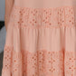 Peach Ruffle Sleeve Tiered Midi Dress Dresses Hailey & Co