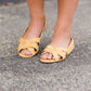Peeptoe Mustard Slingback Flat - FINAL SALE Shoes