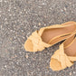 Peeptoe Mustard Slingback Flat - FINAL SALE Shoes