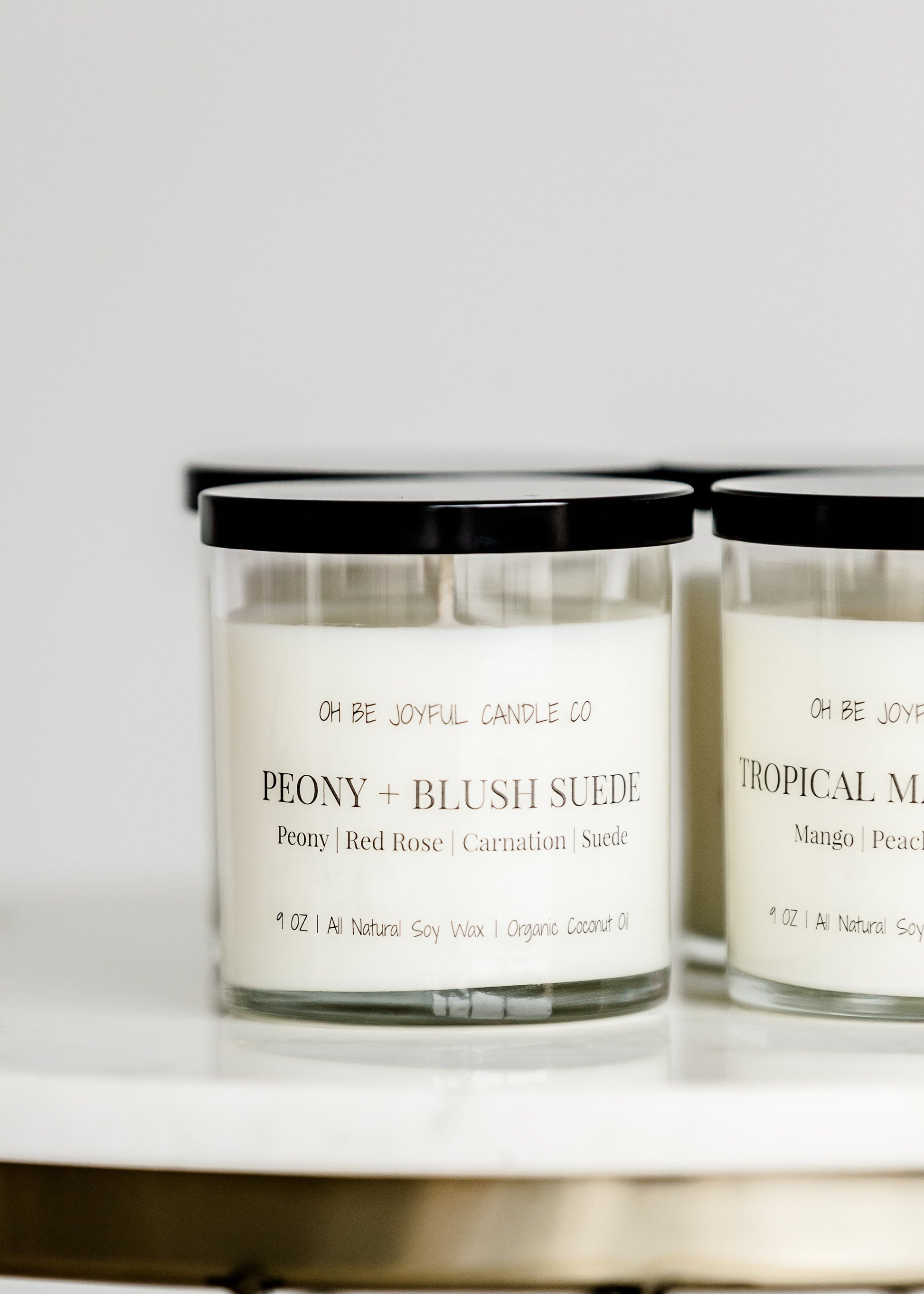 Peony + Blush Suede Soy Candle Home & Lifestyle