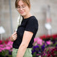 peony print chiffon hair bow, scrunchie and bandana