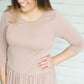 Peplum Solid Top-FINAL SALE Tops