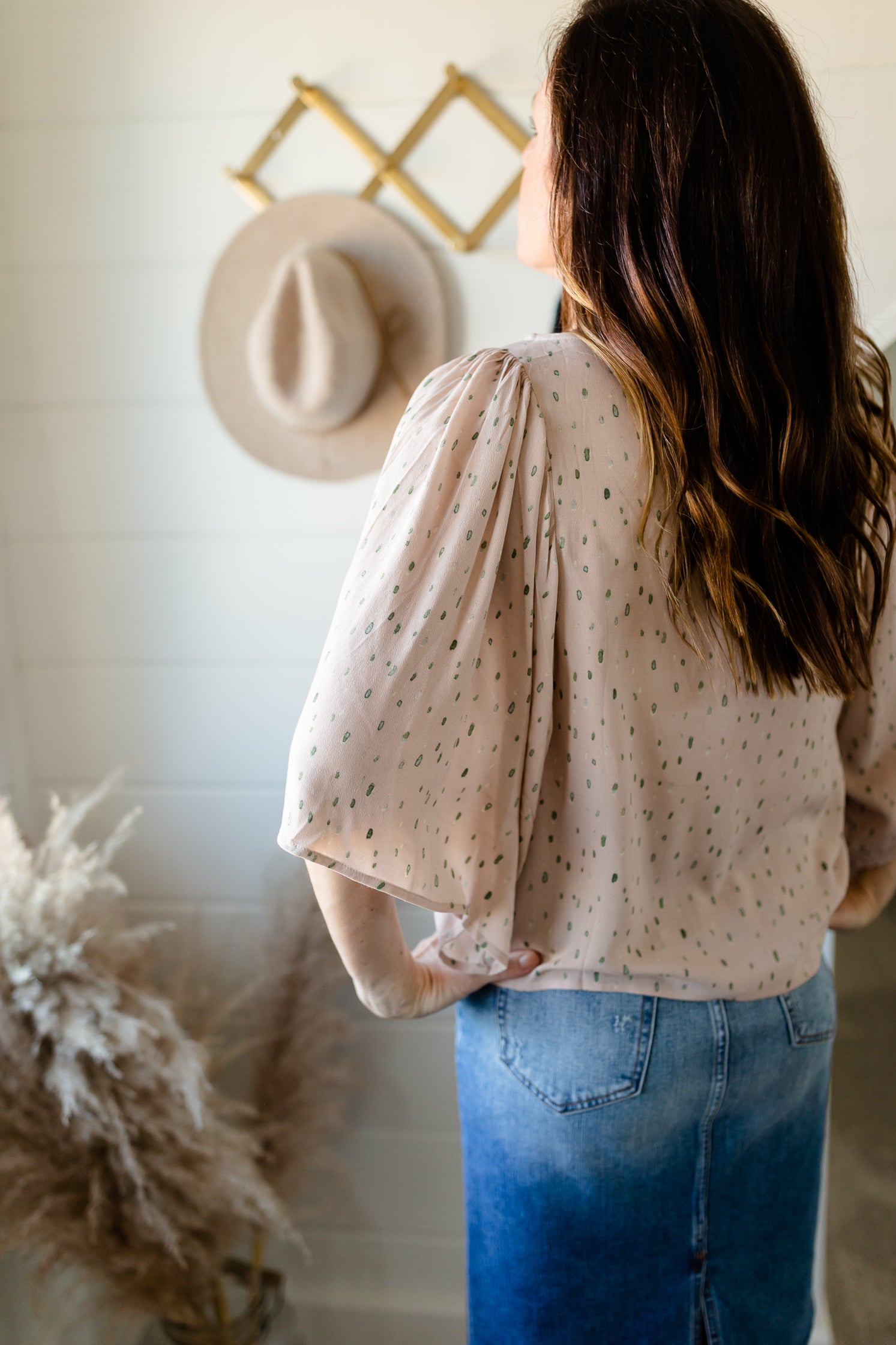 Petal Pink Watercolor Print Blouse - FINAL SALE Tops