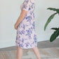 Pink & Blue Floral Midi Dress Dresses Chris & Carol