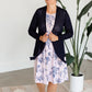 Pink & Blue Floral Midi Dress Dresses Chris & Carol