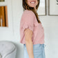 Pink Button Front Cotton Blouse - FINAL SALE Tops