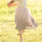 Pink Ombre Tulle Midi Skirt Skirts