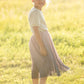 Pink Ombre Tulle Midi Skirt Skirts