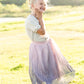 Pink Ombre Tulle Midi Skirt Skirts