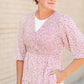 Pink Smocked Bodice Floral Print Maxi Dress Dresses