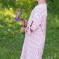 Pink Striped Tie Sleeve Midi Dress - FINAL SALE Dresses