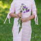 Pink Striped Tie Sleeve Midi Dress - FINAL SALE Dresses