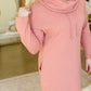 Pink Turtleneck Pocket Midi Dress - FINAL SALE Dresses