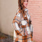 Plaid Button Front Pocket Collar Shacket Tops Staccato