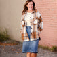 Plaid Button Front Pocket Collar Shacket Tops Staccato