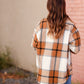 Plaid Button Front Pocket Collar Shacket Tops Staccato