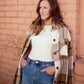 Plaid Button Front Pocket Collar Shacket Tops Staccato