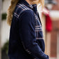 Plaid Detail Zip Up Fleece Jacket - FINAL SALE Layering Essentials