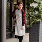 Plaid Fleece Knit Midi Dress - FINAL SALE Dresses Heather Gray / S