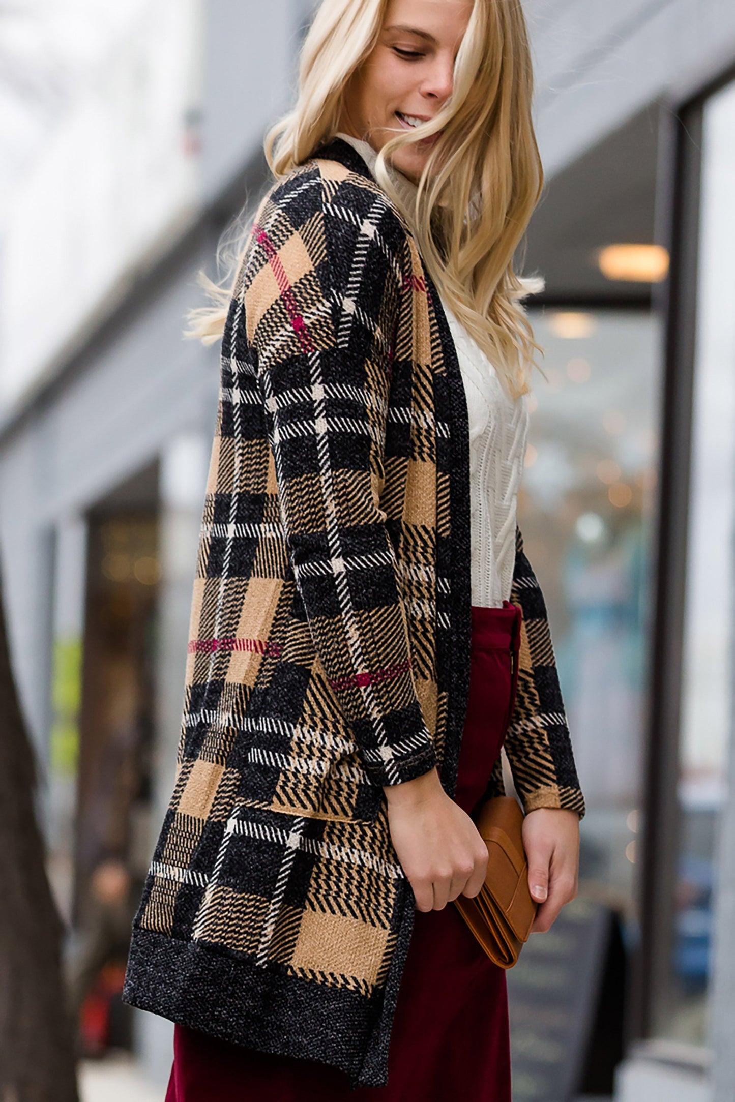 Plaid Open Front Cardigan - FINAL SALE Layering Essentials