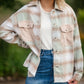 Plaid Shacket With Patch Pocket Detail Tops Polygram